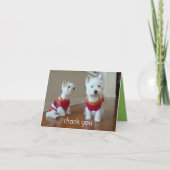 Westie dankt u bedankkaart (Voorkant)