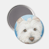 Westie Dog aimant (Recto/Verso)