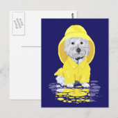 Westie Dog April Showers Briefkaart (Voorkant / Achterkant)