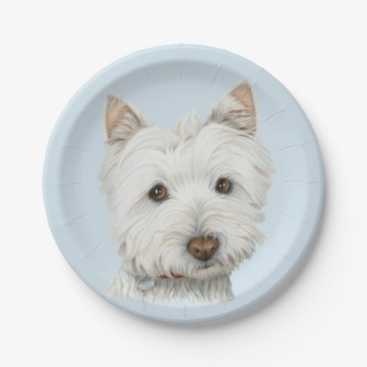 Westie Dog Art Paper Bord (Voorkant)