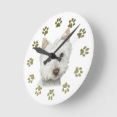 Westie Dog Clock Ronde Klok (Hoek)