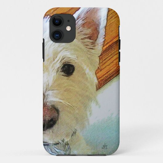 Westie Dog Face, naar jou kijken Case-Mate iPhone Case (Achterkant)