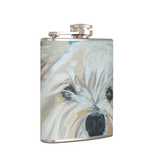 Westie Dog Flask Heupfles (Rechts)