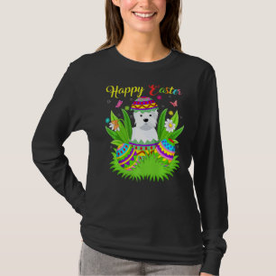 Westie Dog Floral Easter Egg Funny Westie Pasen T-shirt