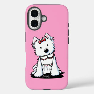 Westie Dog in dress iPhone Case