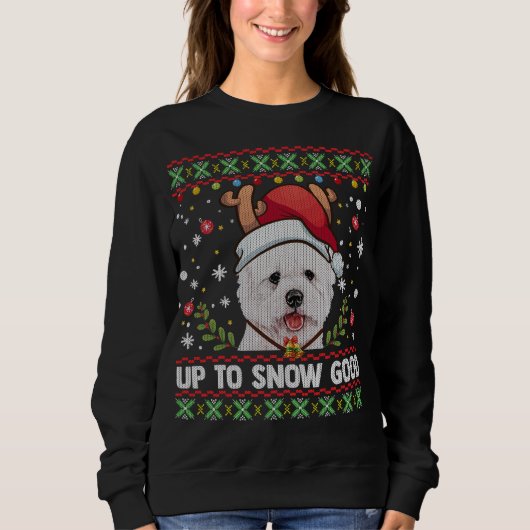 Westie Dog Reindeer Christmas laide Sweat (Devant)