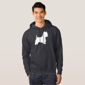 Westie Dog (wit) Hoodie (Voorkant volledig)