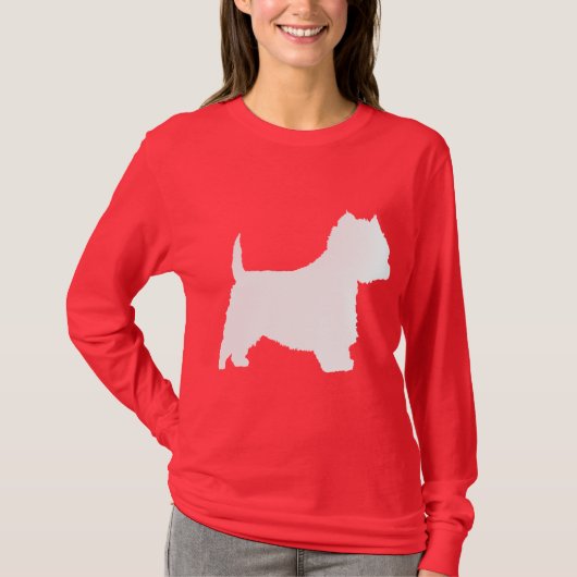 Westie Dog (wit) T-shirt (Voorkant)