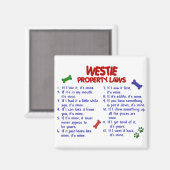 WESTIE-eigendomswetten 2 Magneet (Voorkant / Achterkant)