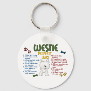 Westie-eigendomswetten 4 sleutelhanger