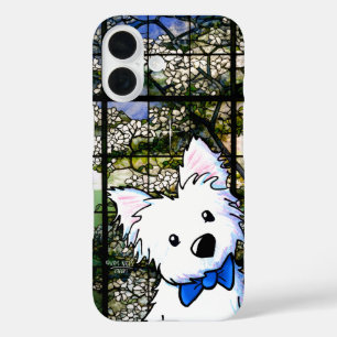 Westie en Glas in lood Hoesje-Mate iPhone Case