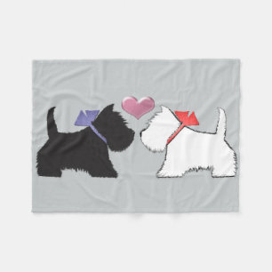 Westie en Scottie Dog Art Fleece Blanket Deken