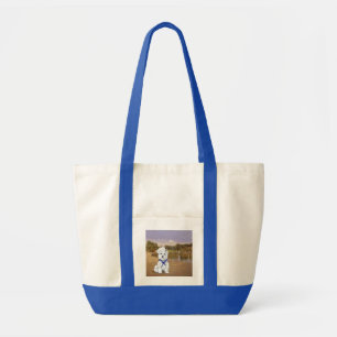Westie en zeilboten tote bag