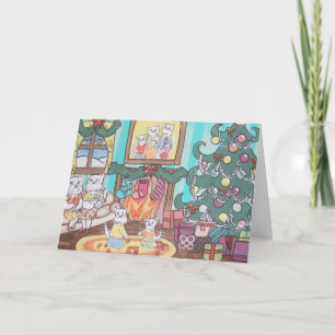 westie familieKerstmis Feestdagen Kaart