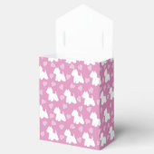 Westie Favor Box Roze harten Bedankdoosjes (Geopend)