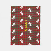 Westie Fleece Deken (Voorkant)