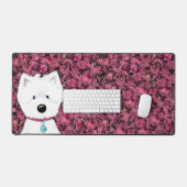Westie Floral Impressions Bureau Mat (Clavier et souris)