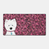 Westie Floral Impressions Bureau Mat (Recto)