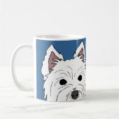 Westie font face à la tasse (Gauche)