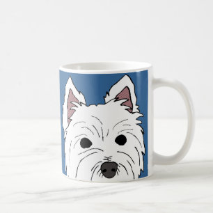 Westie font face à la tasse