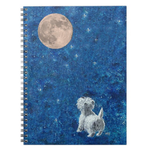Westie Full Moon-laptop Notitieboek