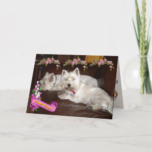 Westie Gelukkige Pasen 2 Feestdagen Kaart