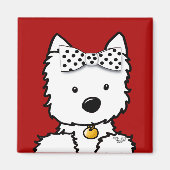 Westie Girl Magneet (Voorkant)