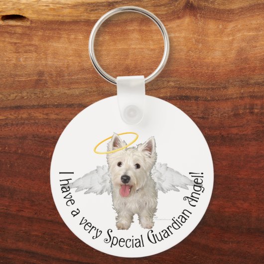 Westie Guardian Angels Sleutelhanger (Voorkant)