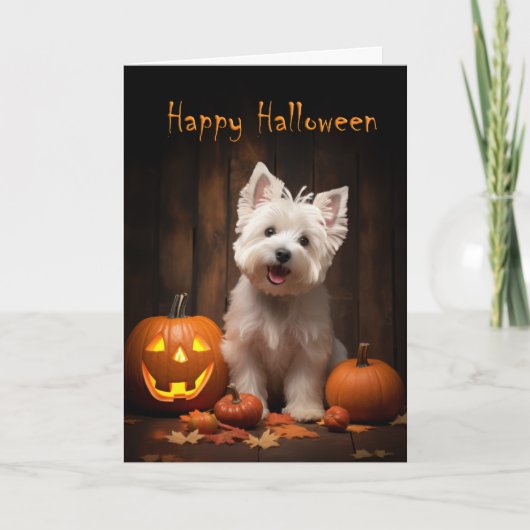 Westie Halloween Kaart (Voorkant)