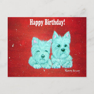 Westie Happy Birthday briefkaart