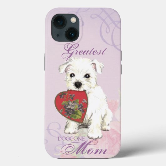 Westie Heart mama Case-Mate iPhone Case (Achterkant)