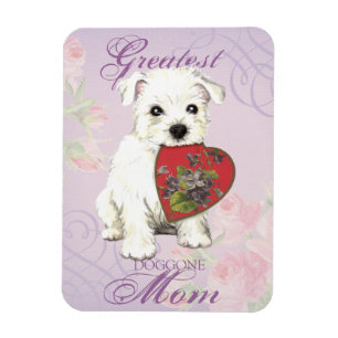 Westie Heart mama Magneet