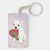 Westie Heart mama Sleutelhanger (achterkant)