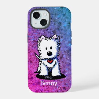 Westie Heartbeat Telefoon Case iPhone 15 Hoesje