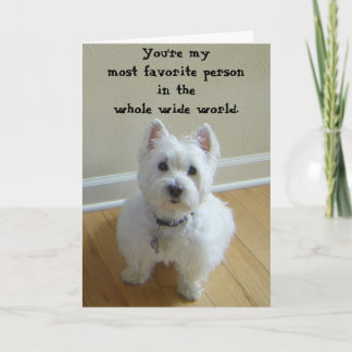 Westie het Meeste Favoriet Wenskaart van de Kaart