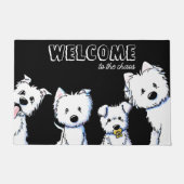 Westie Home Zwart Deurmat (Voorkant)