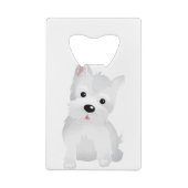 Westie hond kredietkaart flessenopener (Achterkant)