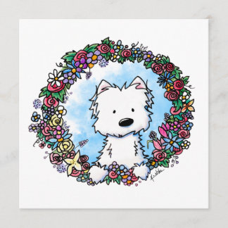Westie-hond lente ring kaart