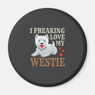 Westie-hond liefde typografie magneet