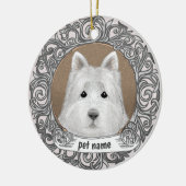 Westie-hond Loving Memory-ornament Keramisch Ornament (Links)