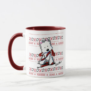 Westie-hond mok met Kussen & Knuffels