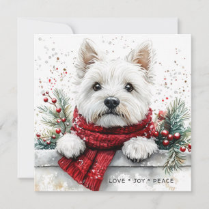 Westie-hond Mooie Kerstkaart