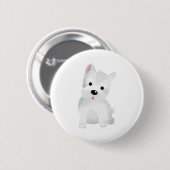 Westie hond ronde button 5,7 cm (Voorkant /achterkant)