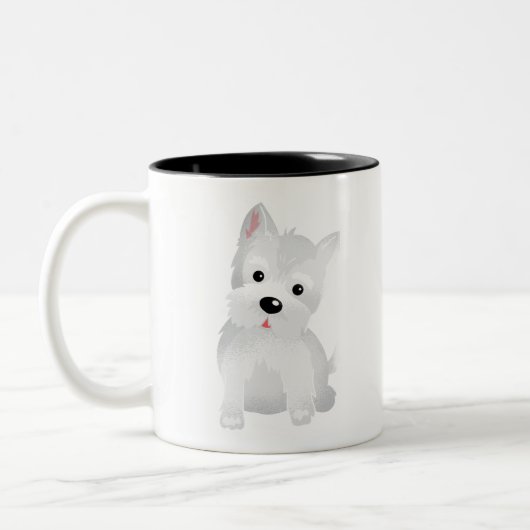 Westie hond tweekleurige koffiemok (Links)
