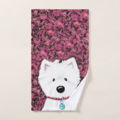 Westie Impressions Floral Bad Handdoek (Handdoek)