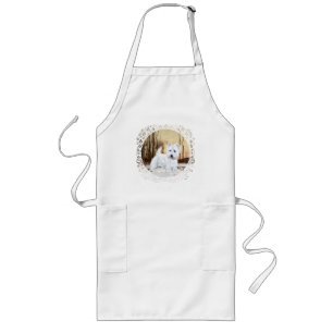 Westie in de schemering lang schort