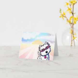 Westie in de zomerse zon kaart