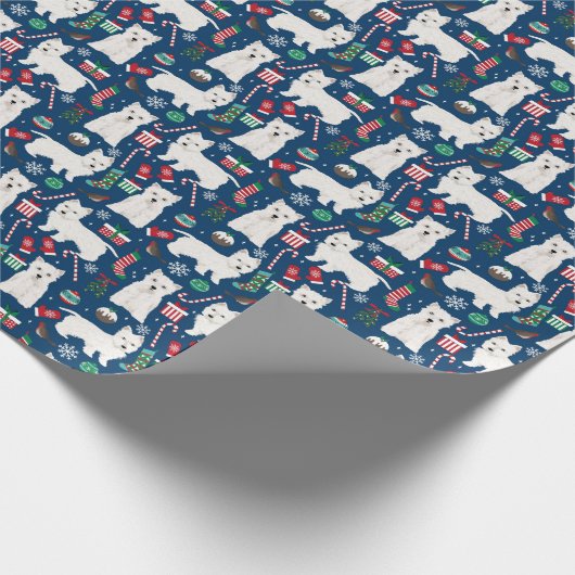 Westie-kerstinpakpapier Cadeaupapier (Hoek)