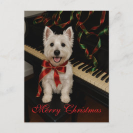 Westie-kerstkaart Briefkaart