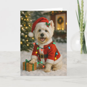 Westie-kerstkaart Kaart